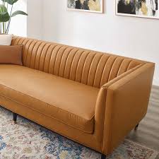 Even elon musk's tesla inc. Devote Channel Tufted Vegan Leather Sofa By Modway Nis654330766 Tomlinson Furniture