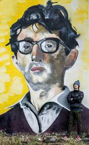 Wall artist recreates Norman Cornish classic