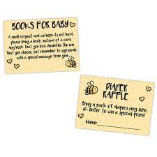 Amazon Com Bee Baby Shower Books For Baby Or Diaper Raffle Card Inserts Honey Bee Baby Shower Handmade Products
