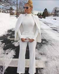 Khalidah The Iconic Girls On Instagram Iconic Beauty Mabel Disla Theiconicgirls Beauty Womensupportin Winter White Outfit Fashion All White Outfit