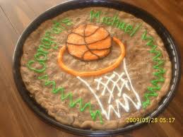 Birthday Cookie Cake Ideas Basketball Cookie Cookie Cake Designs Basketball Cookies Chocolate Chip Cookie Cake