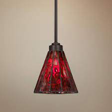 Tiffany Style 7 1 2 Wide Red Glass Mini Pendant Light W4449 Lamps Plus Mini Pendant Lights Pendant Light Vintage Pendant Lighting