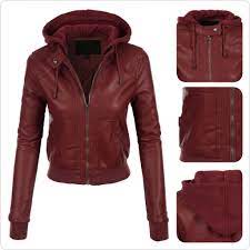 Le3no Womens Faux Leather Bomber Jacket With Fleece Hood Faux Leather Bomber Jacket Faux Leather Bomber Womens Faux Leather