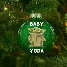 Baby Yoda Ornament Star Wars The Mandalorian Vinyl Christmas Ornaments Christmas Ornament Crafts Kids Christmas Ornaments