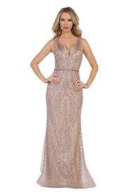 Sequin Pattern Gown From Let S With Deep V Neckline Available In Champagne Navy And Mauve Gown Pattern Evening Dresses Dresses