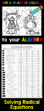 Literal equations coloring activity football answers all things algebra. Fun Coloring Activity To Review Solving Radical Equations There Are 20 Radical Equations Which Become Progressive Radical Equations Teaching Math Math Lessons