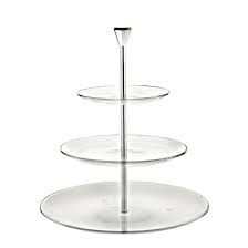 Cake stands └ presentation & packaging └ baking accs. Etagere 3 Tier Klara Cup Cake Food Stand 33cm Glass Metal Cristalic 70 50