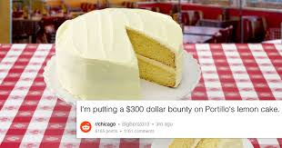 Finally, the recipe was made… Reddit Portillos Lemon Cake