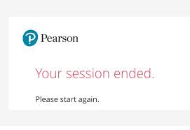 Your Session Ended Please Start Again