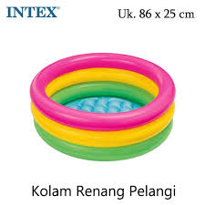 Hal ini dikarenakan anak akan merasa senang saat mereka bermain air. Perlengkapan Renang Intex Kolam Renang Anak Kolam Karet Kolam Pelangi Ukuran 86 X 25cm Distributor Toko Perlengkapan Bayi Niceforkids Online