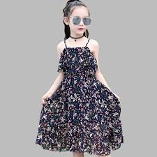 Girls Sarafans Sundress Summer Clothes For Girls Teenage Bohemia Flower Dress For Girls 8 10 12 14 Y Kids Outfits Girls Dresses Kids Girl Girls Casual Dresses