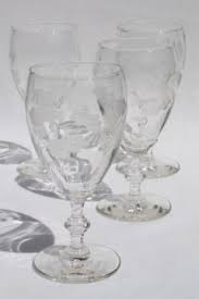 Antique glass bottles vintage glassware cut glass glass art glass etching etched glass crystal glassware objet d'art glass dishes. Vintage Crystal Stemware Bar Glasses