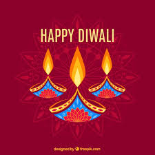 Abstract Diwali Background With Candles Vector Free Download