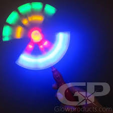 Spinning Led Windmill Light Wand Multi Color Light Up Glow Party Light