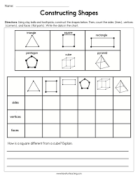 Shape homework help for kids: Constructing Shapes Worksheet Have Fun Teaching