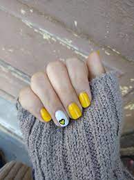 Gelish Unas Decoradas Amarillas Unas Amarillas Manicura De Unas