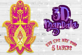 Gingerbread junction svg bundle $ 6.99. 3d Mandala Layered Hamsa Svg Papercut Svg Zentangle Yoga 572395 3d Printing Design Bundles