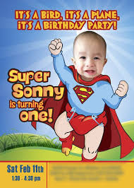 Birthday Invitation Card For 4 Year Old Boy Baby Superman Invitation With Your Little Boy As Super Baby Sample Super Baby 1st Birth Custom Birthday Invitations Birthday Invitations Superman Invitations