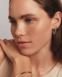 Earrings with London Blue Topaz in Sterling Silver and 10kt Yellow Gold