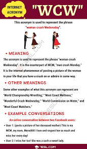 Wcw Meaning How To Use The Trendy Term Wcw Correctly In 2020 Meant To Be English Writing Wcw