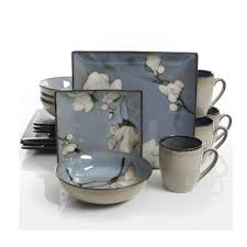 ~ 1 137 ₽ 15.29 $. Gibson Bloomington 16 Piece Dinnerware Set White Flower Plum Street
