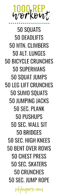 Tengo una casa muy pequeña, no voy al gimnasio, no tengo mucho material ni tiempo. 1000 Rep Workout Peanut Butter Fingers Fitness Body At Home Workouts At Home Workout Plan