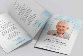 Memorializing a deceased loved one. Free Funeral Order Of Service Design Templates Print Print