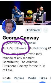 George Conway: "please, please everyone IMMEDIATELY UNFOLLOW  @mollyjongfast.bsky.social THX" — Bluesky