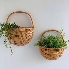 Maybe you would like to learn more about one of these? Woven Rattan Wall Baskets Set Of 2 Hanging Wall Pockets Hanging Wicker Baskets With Handles Plant Holder Baskets On Wall Hanging Wicker Baskets Rattan Wall