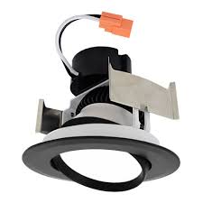 Elco El41430b Black 4 Led Insert Adjustable Gimbal Recessed Lighting Trim Elc El41430b
