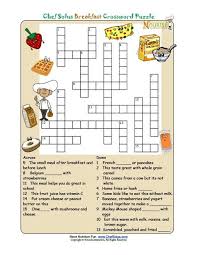 Printable Nutrition Crossword Puzzle Breakfast Printable Crossword Puzzles Crossword Puzzles Free Printable Crossword Puzzles