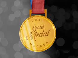Free Sports Gold Medal Mockup Psd In 2020 Free Sport Gold Medal Psd