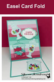 Card design ideas with plentiful plants: Card Making Tutorial For Easel Card Stampin Up Sweetest Thing Tx Stampin Sharon