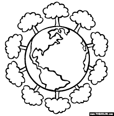 Make a stained glass earth! Earth Day Going Green Online Coloring Pages