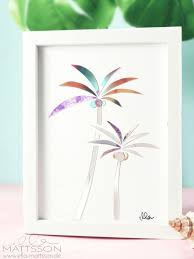 Diy Palmenblatt Cd Wandbild Basteln Ella Mattsson