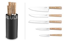 Le couteau cuisine 20 cm ou couteau chef est le principal couteau en cuisine. Bloc Universel 5 Couteaux Oakwood Deglon