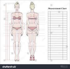 Woman Body Measurement Chart Scheme Measurement Stock Image