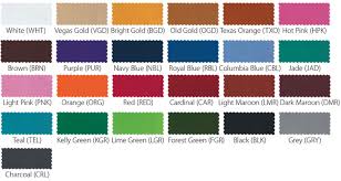 uniform color chart