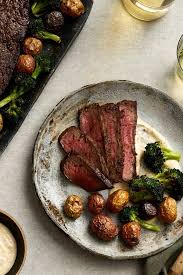 Marinated London Broil With Potatoes Broccoli And Roasted Garlic Aioli Recipe In 2020 Roasted Garlic Beef Recipes Easy Roasted Garlic Aioli