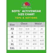 Fruit Of The Loom Boys Long Sleeve Crew T Shirt With Rib Cuffs