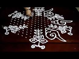 Sankranthi Flowers Kolam Designs With17 9 Middle Chukkala Muggulu With Kolam Designs Rangoli Designs Rangoli With Dots