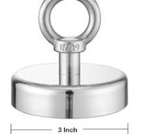 Strong Neodymium Eye Bolt Hook Fishing Cup Magnets 3 inch 420 lb