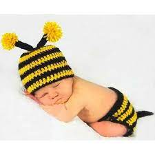 Bebe Crochet Bumble Bee Chapeu E Fralda Cobrir Outfit Newborn Boy Girl Animais Beanie Costume Foto Props H061 Hat Set Hat Helmethat Peak Aliexpress