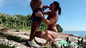 Riley Jacobs - Public beach blowjob - XNXX.COM