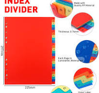 Colorful A-Z Plastic Binder Dividers, 26 Tab Index for A4 ...