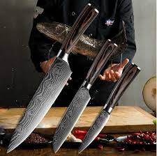 Buy 8 5 3 5 Japanese Chef Knife Set Damascus Steel Pattern Kitchen Knives Sets Forged Kitchen Stuff At Affordable Prices Free Shipping Real Reviews With Photos Joom