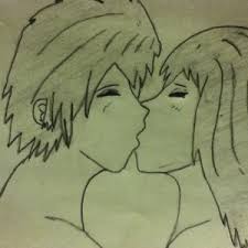 While several characters are taken from stories in the manga, the story of the anime is unrelated to the manga. Anime Couple Kissing Drawing By Thebrunette Dragoart Com
