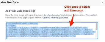 Once you've created your pixel, you're ready to put the facebook pixel code on your website. Select Fb Pixel Code Claire Pelletreau