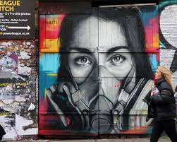 Zabou is a french street artist based in london. Street Art By Zabou In Brick Lane Shoreditch Street Art Painting Urban Street Art