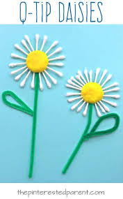 Q Tip Daisy Craft The Pinterested Parent Preschool Creative Art Spring Crafts Preschool Preschool Crafts